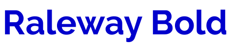 Raleway Bold font